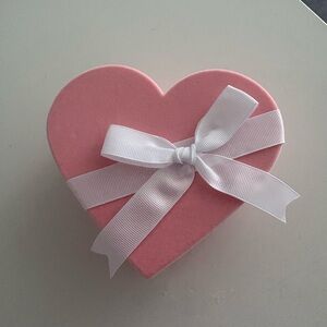 Spritz Pink Heart Box with White Ribbon